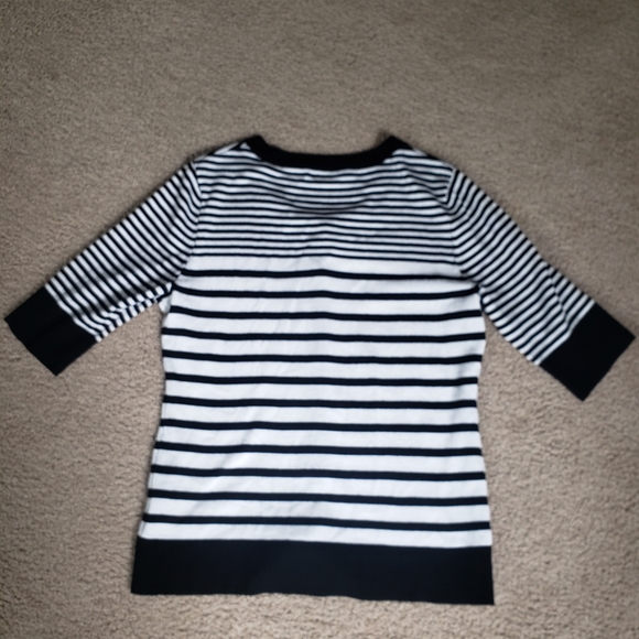 Black and white Cyrus striped cardigan. - Picture 6 of 6